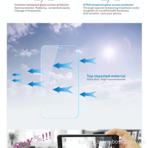 Super anti-crack tempered-glass mobile phone screen protectors for Huawei P6